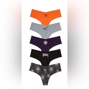 PINK Victoria's Secret Halloween Panty Pack - 5-Pack No Show Thong Panties